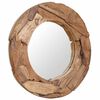 vidaXL Dekorativn&iacute; zrcadlo, kulat&eacute;, teak, 80 cm