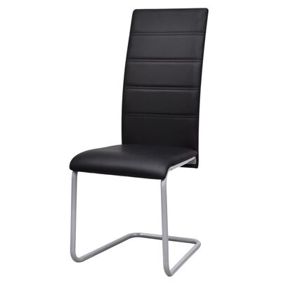 vidaXL Konzolové jídelní židle 6 ks černé umělá kůže