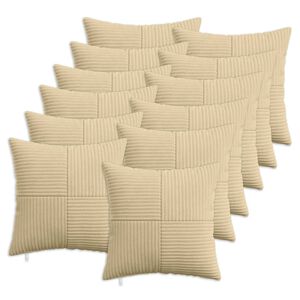 vidaXL Povlak na pol&scaron;t&aacute;ř 12 ks ALMELO &Scaron;edozelen&aacute; 40 x 40 cm man&scaron;estr