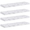 vidaXL N&aacute;stěnn&aacute; polička 4 ks B&iacute;l&yacute; mramor 80 x 23,5 x 3,8 cm