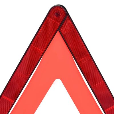 vidaXL Výstražné dopravní trojúhelníky 10 ks červené 56,5x36,5x44,5 cm