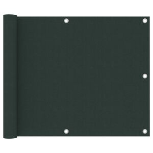 vidaXL Balk&oacute;nov&aacute; z&aacute;stěna tmavě zelen&aacute; 75 x 400 cm oxfordsk&aacute; l&aacute;tka
