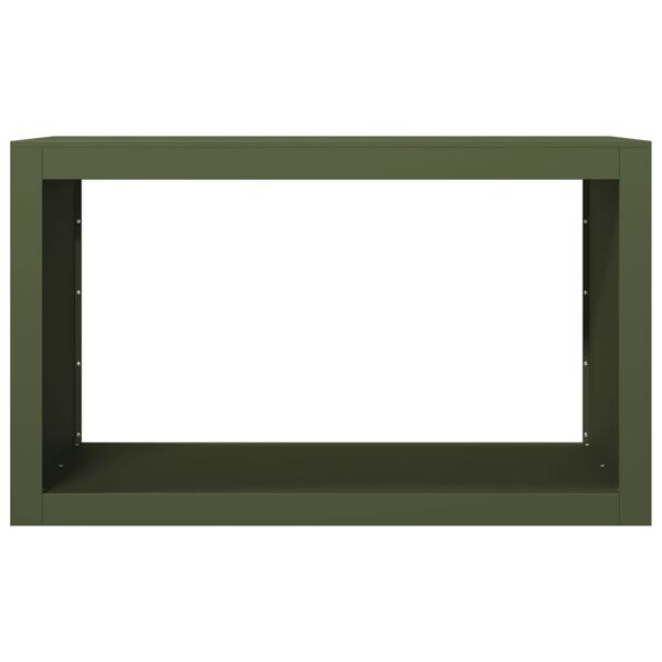 vidaXL Stojan na palivov&eacute; dřevo zelen&yacute; 100 x 40 x 60 cm ocel