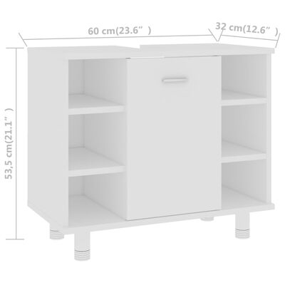 vidaXL Koupelnová skříňka bílá 60 x 32 x 53,5 cm dřevotříska