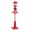 vidaXL V&aacute;nočn&iacute; pouličn&iacute; lampa s lucernou Červen&aacute; 40,5x40,5x180cm Plast