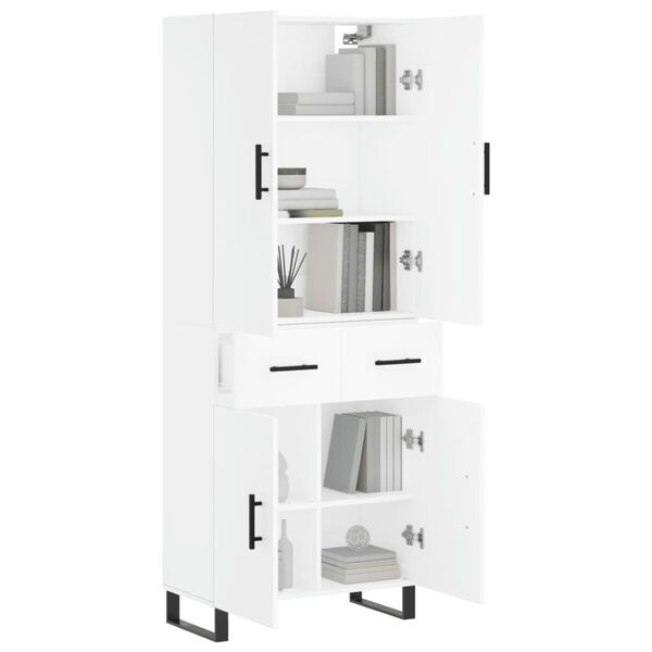 vidaXL Skříň highboard bílá 69,5 x 34 x 180 cm kompozitní dřevo