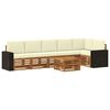 vidaXL Rohov&aacute; sofa sada s pol&scaron;t&aacute;řem 7 pcs Přirozen&aacute; a Kr&eacute;mov&aacute;