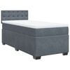 vidaXL Box spring postel s matrac&iacute; tmavě &scaron;ed&aacute; 90x190 cm samet