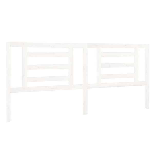 vidaXL Čelo postele b&iacute;l&eacute; 206 x 4 x 100 cm masivn&iacute; borovice