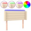 vidaXL Čelo postele s LED kr&eacute;mov&eacute; 83 x 16 x 78/88 cm textil