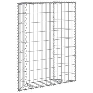 vidaXL Trap&eacute;zov&yacute; gabionov&yacute; vyv&yacute;&scaron;en&yacute; z&aacute;hon pozinkovan&aacute; ocel 80x20x100cm