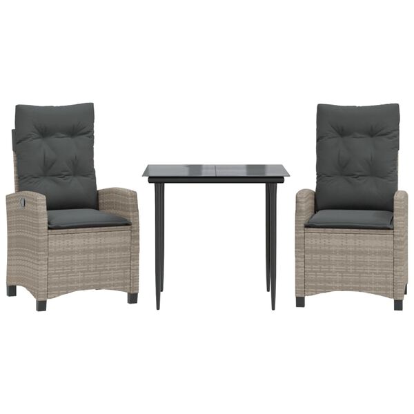 vidaXL 7d&iacute;ln&yacute; zahradn&iacute; j&iacute;deln&iacute; set s podu&scaron;kami světle &scaron;ed&yacute; polyratan