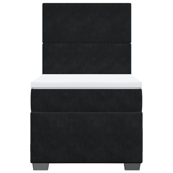 vidaXL Box spring postel s matrac&iacute; čern&aacute; 90x190 cm samet