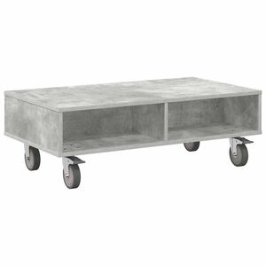 vidaXL Stolek s koly Betonově &scaron;ed&aacute; 90 x 50 x 30 cm kompozitn&iacute; dřevo