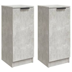 vidaXL Př&iacute;born&iacute;ky 2 ks betonově &scaron;ed&eacute; 30 x 30 x 70 cm kompozitn&iacute; dřevo