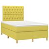 vidaXL Box spring postel s matrac&iacute; a LED zelen&aacute; 120 x 200 cm textil
