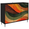 vidaXL Serv&iacute;rovac&iacute; skř&iacute;ň BONN Čern&yacute; dub 102 x 33 x 76 cm