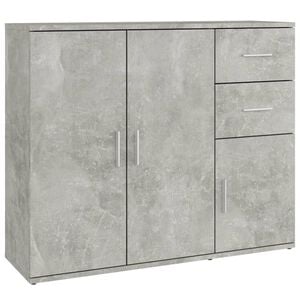 vidaXL Př&iacute;born&iacute;k betonově &scaron;ed&yacute; 91x29,5x75 cm kompozitn&iacute; dřevo
