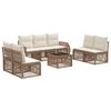 vidaXL Sada zahradn&iacute;ch pohovek 8 pcs Beige a kr&eacute;mov&aacute; b&iacute;l&aacute; polyratan