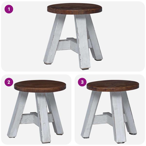 vidaXL Stolička Př&iacute;rodn&iacute; 22 x 22 x 24 cm Mahagonov&eacute; dřevo