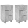 vidaXL Nočn&iacute; skř&iacute;ňka 2 pcs Betonově &scaron;ed&aacute; 33,5 x 34,5 x 60 cm