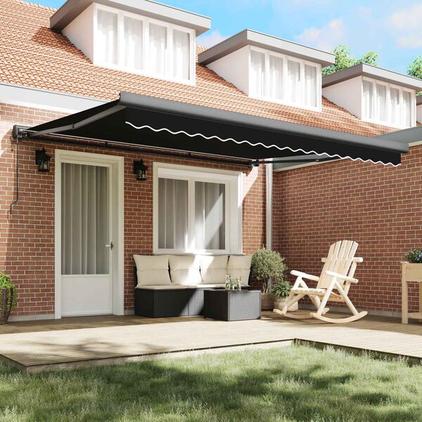 vidaXL Mark&yacute;za Čern&aacute; 400 &times; 300 cm Polyester a hlin&iacute;k