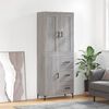 vidaXL Skř&iacute;ň highboard &scaron;ed&aacute; sonoma 69,5 x 34 x 180 cm kompozitn&iacute; dřevo