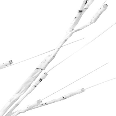 vidaXL Bílá bříza 672 teplých bílých LED diod 400 cm