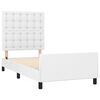 vidaXL Rám postele s čelem bílý 80 x 200 cm umělá kůže