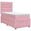 vidaXL Postel boxspring s matrac&iacute; s čelo Růžov&aacute; 80 x 200 cm Samet