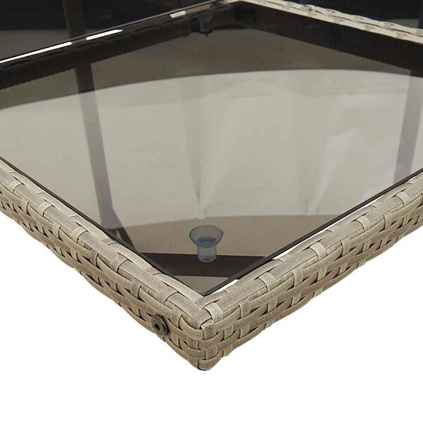 vidaXL 15d&iacute;ln&yacute; zahradn&iacute; j&iacute;deln&iacute; set s podu&scaron;kami &scaron;ed&yacute; polyratan