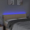 vidaXL Čelo postele s LED kr&eacute;mov&eacute; 144x5x78/88 cm textil