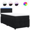 vidaXL Box spring postel s matrac&iacute; čern&aacute; 90x190 cm samet