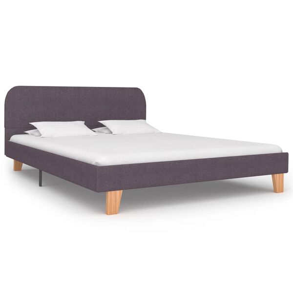 vidaXL Rám postele bez matrace Taupe látka 135x190 cm