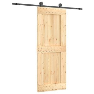 vidaXL Posuvn&eacute; dveře 80 x 210 cm Masivn&iacute; borov&eacute; dřevo (neupraven&eacute;)