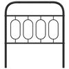 vidaXL Kovov&eacute; n&aacute;hradn&iacute; čelo postele čern&eacute; 90 cm
