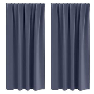 vidaXL Z&aacute;věsy na zatemněn&iacute; s kroužky 2 pcs Antracit 175 x 140 cm