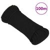 vidaXL Pracovn&iacute; lano čern&eacute; 4 mm 100 m polyester