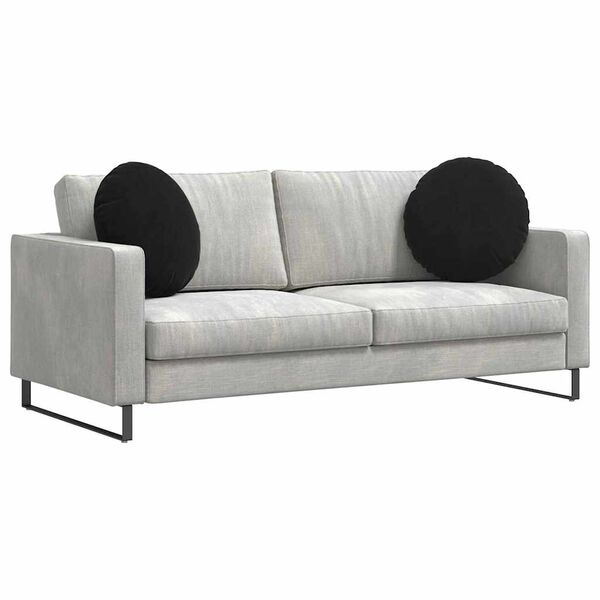 vidaXL Pol&scaron;t&aacute;ře na sedadla 2 pcs Čern&aacute; &Oslash; 40 x 13 cm samet