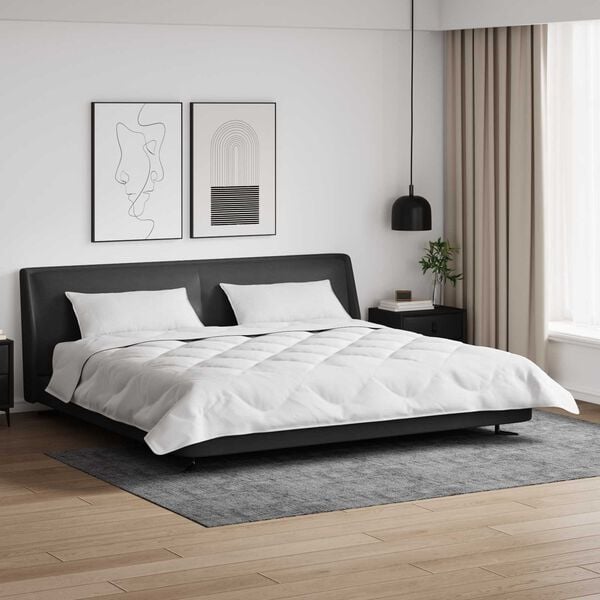 vidaXL Zimn&iacute; přikr&yacute;vka s pol&scaron;t&aacute;řem 3 pcs B&iacute;l&aacute; Mikrovl&aacute;kno