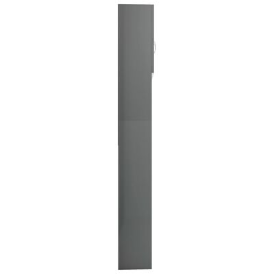 vidaXL Skříňka nad pračku šedá vysoký lesk 64 x 25,5 x 190 cm