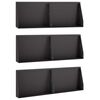 vidaXL Opěrn&aacute; zeď 6 ks 60 x 12 x 50 cm Ocel Čern&aacute;