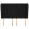 vidaXL Čelo postele typu u&scaron;&aacute;k čern&eacute; 147x23x118/128 cm samet