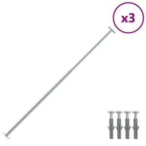 vidaXL Nastaviteln&aacute; bezpečnostn&iacute; z&aacute;brana na okno 3 ks 710&ndash;1 200 mm