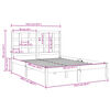 vidaXL R&aacute;m postele masivn&iacute; dřevo 120 x 200 cm