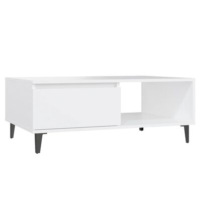 vidaXL Konferenční stolek bílý 90 x 60 x 35 cm dřevotříska