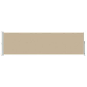 vidaXL V&yacute;suvn&aacute; bočn&iacute; mark&yacute;za 140 x 500 cm Polyester Obd&eacute;ln&iacute;kov&yacute; B&eacute;žov&aacute;