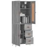 vidaXL Skříň highboard šedá sonoma 69,5 x 34 x 180 cm kompozitní dřevo