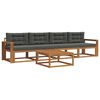 vidaXL Venkovn&iacute; pohovkov&aacute; souprava 5 pcs Přirozen&aacute; a Anthracitov&aacute;