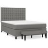 vidaXL Box spring postel s matrac&iacute; tmavě &scaron;ed&yacute; 140 x 190 cm textil